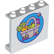 Plaatje in Gallery viewer laden, LEGO® los onderdeel Paneel met Motief Wit 60581pb110