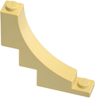 LEGO® los onderdeel Steen Boog in kleur Geelbruin 30099