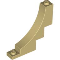 LEGO® los onderdeel Steen Boog in kleur Geelbruin 30099