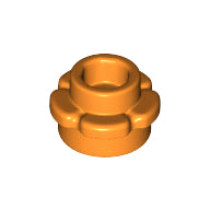 LEGO® los onderdeel Plaat Rond in kleur Oranje 24866