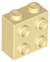 LEGO® los onderdeel Steen Aangepast in kleur Geelbruin 22885
