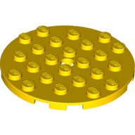 LEGO® los onderdeel Plaat Rond in kleur Geel 11213