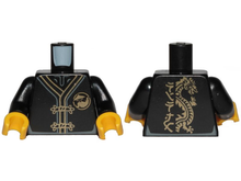 Plaatje in Gallery viewer laden, LEGO® los onderdeel Lijf met Motief Zwart 973pb3033c01