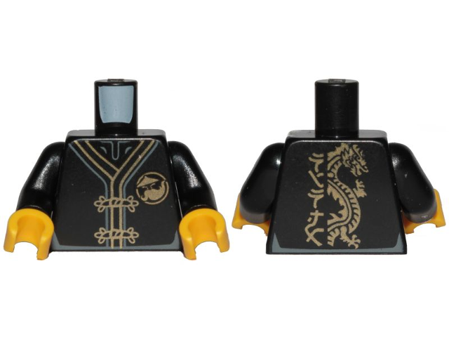 LEGO® los onderdeel Lijf met Motief Zwart 973pb3033c01