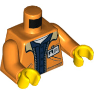 Plaatje in Gallery viewer laden, LEGO® los onderdeel Lijf met Motief Oranje 973pb2920c01