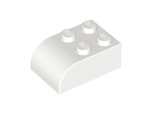 Plaatje in Gallery viewer laden, LEGO® los onderdeel Dakpan Gebogen in kleur Wit 6215