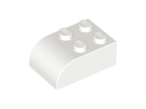 LEGO® los onderdeel Dakpan Gebogen in kleur Wit 6215