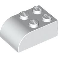 Plaatje in Gallery viewer laden, LEGO® los onderdeel Dakpan Gebogen in kleur Wit 6215