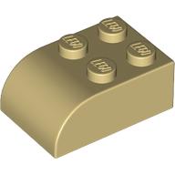 LEGO® los onderdeel Dakpan Gebogen in kleur Geelbruin 6215