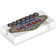 LEGO® los onderdeel Tegel met Motief Doorzichtig 3069pb0669