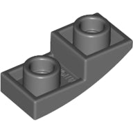 Plaatje in Gallery viewer laden, LEGO® Dakpan Gebogen Donker Blauwachtig Grijs 24201