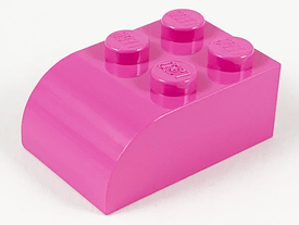 LEGO® los onderdeel Dakpan Gebogen in kleur Donker Roze 6215