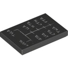 LEGO® los onderdeel Tegel met Motief Zwart 26603pb015