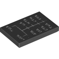 LEGO® los onderdeel Tegel met Motief Zwart 26603pb015