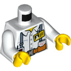 LEGO® los onderdeel Lijf met Motief Wit 973pb2990c01