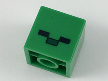 Plaatje in Gallery viewer laden, LEGO® los onderdeel Hoofd Aangepast in kleur Groen 35530pb01