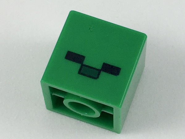 LEGO® los onderdeel Hoofd Aangepast in kleur Groen 35530pb01