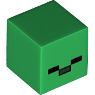 Plaatje in Gallery viewer laden, LEGO® los onderdeel Hoofd Aangepast in kleur Groen 35530pb01