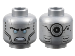 LEGO® los onderdeel Hoofd in kleur Zilver 3626cpb2029