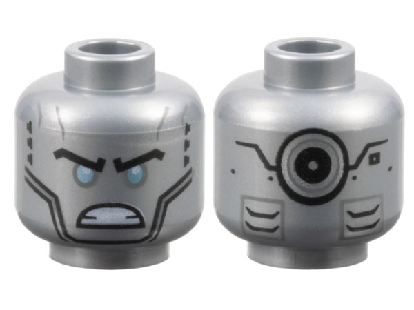 LEGO® los onderdeel Hoofd in kleur Zilver 3626cpb2029