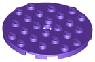 LEGO® los onderdeel Plaat Rond in kleur Donkerpaars 11213