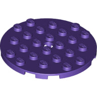 Plaatje in Gallery viewer laden, LEGO® los onderdeel Plaat Rond in kleur Donkerpaars 11213
