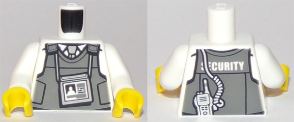 LEGO® los onderdeel Lijf met Motief Wit 973pb2917c01