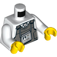 Plaatje in Gallery viewer laden, LEGO® los onderdeel Lijf met Motief Wit 973pb2917c01