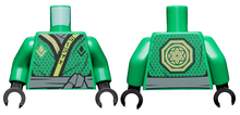 Plaatje in Gallery viewer laden, LEGO® los onderdeel Lijf met Motief Groen 973pb3020c01