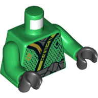 Plaatje in Gallery viewer laden, LEGO® los onderdeel Lijf met Motief Groen 973pb3020c01