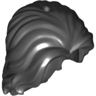 Plaatje in Gallery viewer laden, LEGO® los onderdeel Haar in kleur Zwart 35586