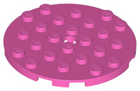LEGO® los onderdeel Plaat Rond in kleur Donker Roze 11213