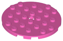 LEGO® los onderdeel Plaat Rond in kleur Donker Roze 11213