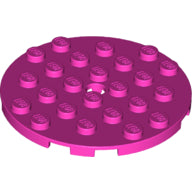 LEGO® los onderdeel Plaat Rond in kleur Donker Roze 11213