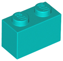 LEGO® los onderdeel Steen in kleur Donker Turkoois 3004