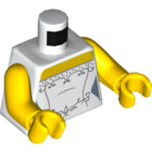 LEGO® los onderdeel Lijf met Motief Wit 973pb2958c01