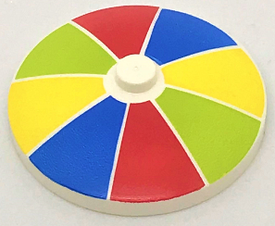 LEGO® los onderdeel Schaal met Motief in kleur Wit 3960pb043