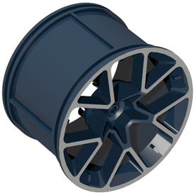 LEGO® los onderdeel Wiel in kleur Donkerblauw 35187pb01