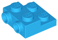 LEGO® los onderdeel Plaat Aangepast Donker Azuurblauw 99206
