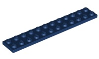 LEGO® los onderdeel Plaat Algemeen in kleur Donkerblauw 2445