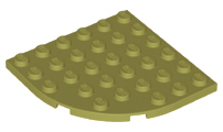 LEGO® los onderdeel Plaat Rond in kleur Olijfgroen 6003