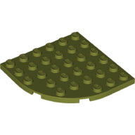 LEGO® los onderdeel Plaat Rond in kleur Olijfgroen 6003