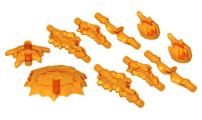 LEGO® los onderdeel Energy Effect Doorzichtig Oranje 35032