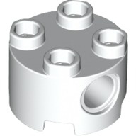 LEGO® los onderdeel Steen Rond in kleur Wit 17485