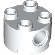 Plaatje in Gallery viewer laden, LEGO® los onderdeel Steen Rond in kleur Wit 17485
