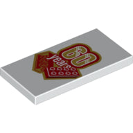 Plaatje in Gallery viewer laden, LEGO® los onderdeel Tegel met Motief Wit 87079pb0465