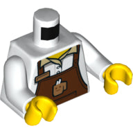 LEGO® los onderdeel Lijf met Motief Wit 973pb3256c01