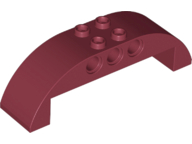 LEGO® los onderdeel Dakpan Gebogen in kleur Donkerrood 11290