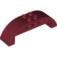 LEGO® los onderdeel Dakpan Gebogen in kleur Donkerrood 11290