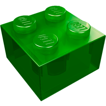 Plaatje in Gallery viewer laden, LEGO® los onderdeel Steen in kleur Doorzichtig Groen 3003
